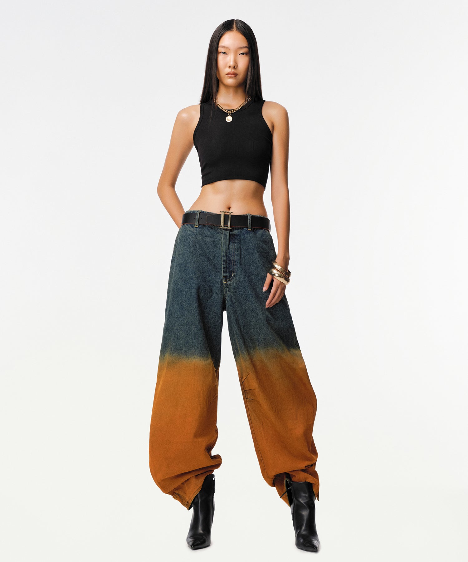 Rusted Ombre Gemyny Horseshoe Jeans