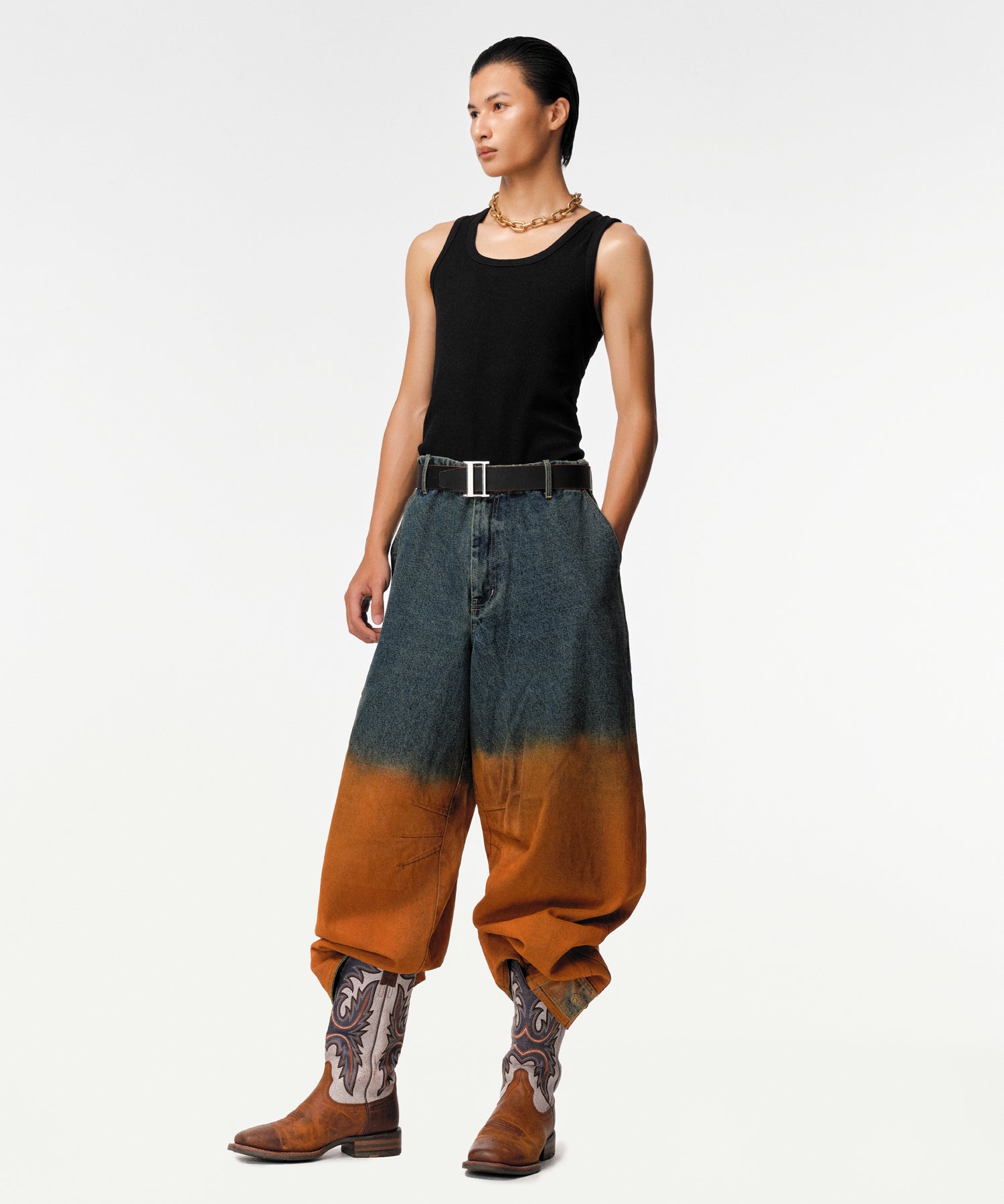 Rusted Ombre Gemyny Horseshoe Jeans